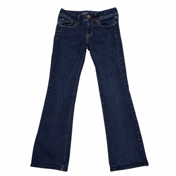 AEO American Eagle Original Boot Dark Wash Denim Blue Jeans Pants size 10 - Picture 2 of 6